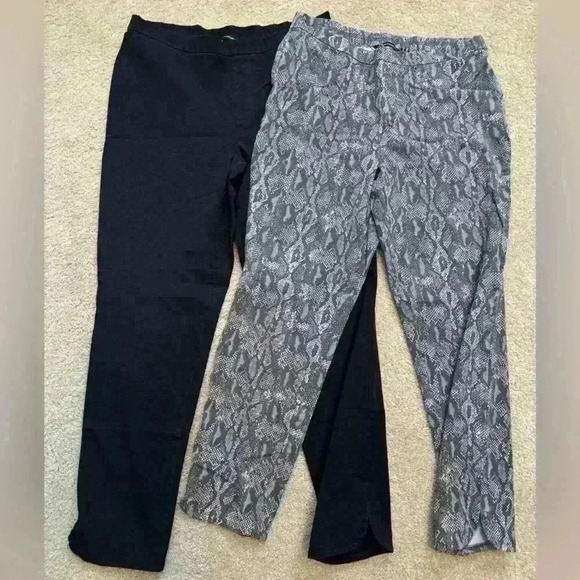 Isaac Mizrahi Pants - Isaac Mizrahi Live! Tall 24/7 Stretch Ankle Pants Size 14 Tall TWO PAIR Snake